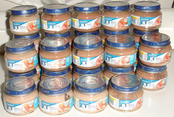 Gerber Baby Food 28 Jars 2nd Foods Stage 2 Beef Ham 2 5 Oz