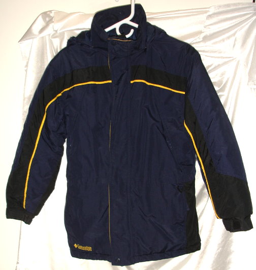 Columbia Winter Jacket/Coat/Parka Hooded Navy Blue Boys/Kids Large 14-16